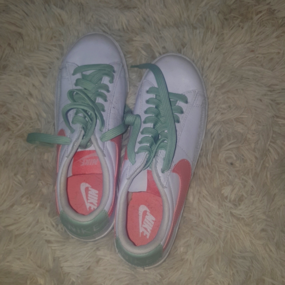 pink and teal nikes